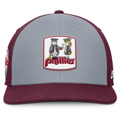 Philadelphia Phillies Nike Pro Performance Snapback Hat - Gray/Burgundy Hats