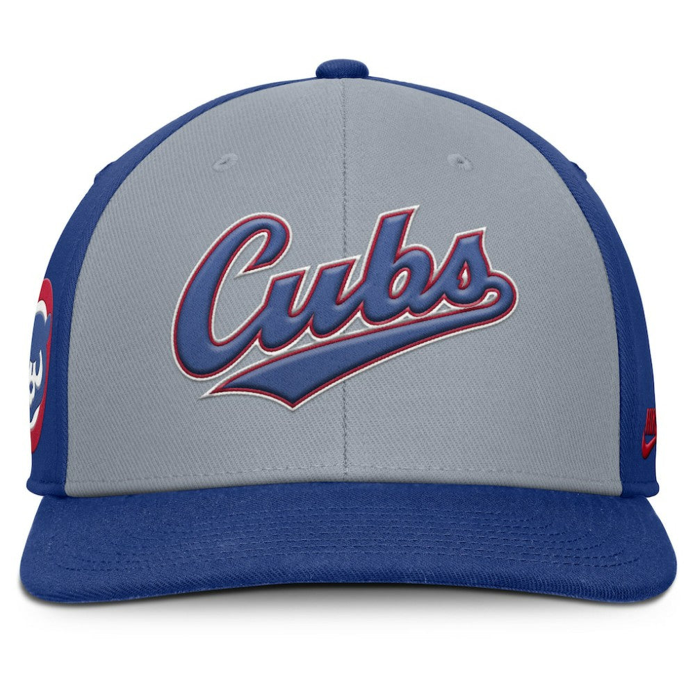 Chicago Cubs Nike Pro Performance Snapback Hat - Gray/Royal Hats