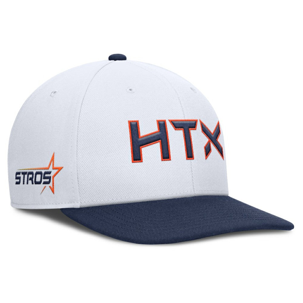 Houston Astros Nike 2025 City Connect Pro Performance Snapback Hat - White/Navy Hats