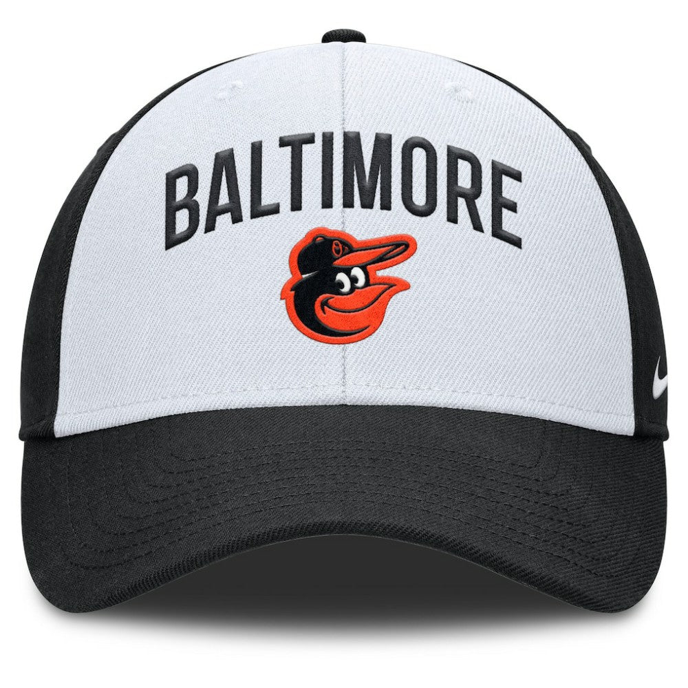 Baltimore Orioles Nike Club Performance Adjustable Hat - White/Black Hats