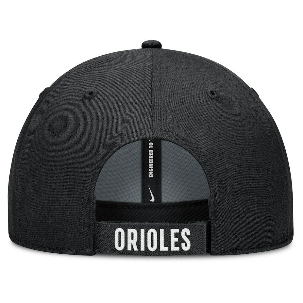 Baltimore Orioles Nike Club Performance Adjustable Hat - White/Black Hats