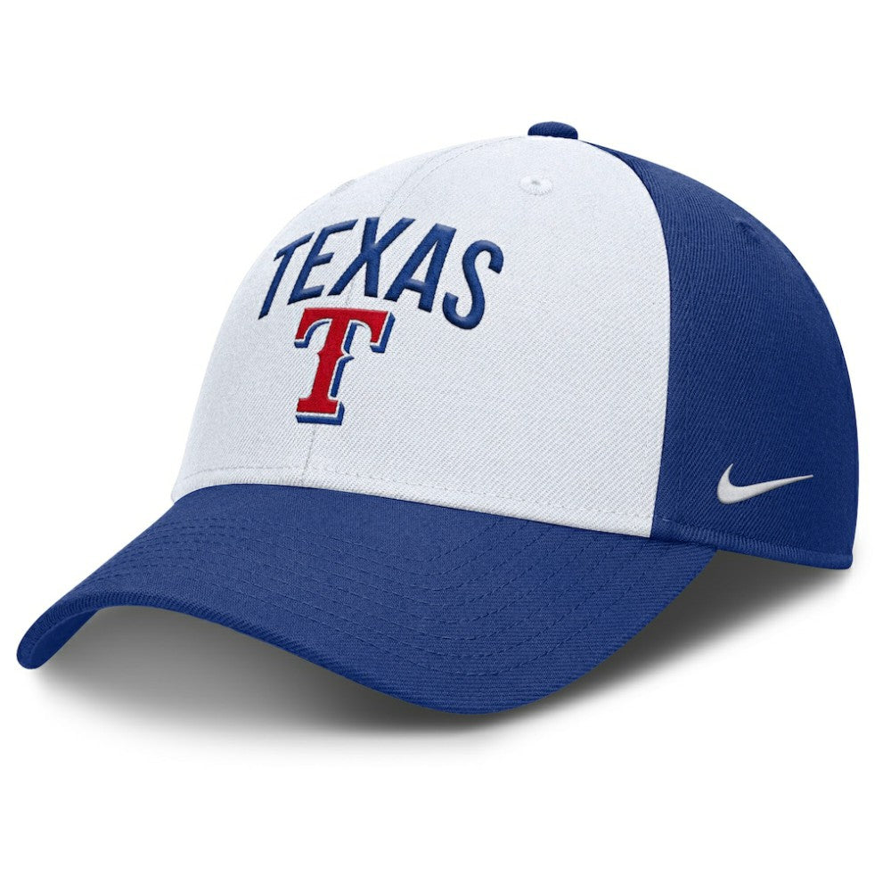 Texas Rangers Nike Club Performance Adjustable Hat - White/Royal Hats