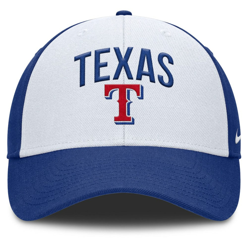Texas Rangers Nike Club Performance Adjustable Hat - White/Royal Hats