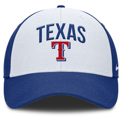 Texas Rangers Nike Club Performance Adjustable Hat - White/Royal Hats