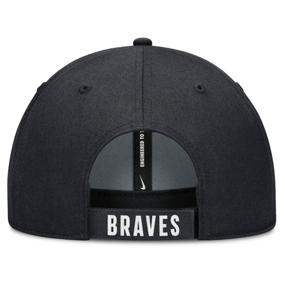 Atlanta Braves Nike Club Performance Adjustable Hat - White/Navy Hats