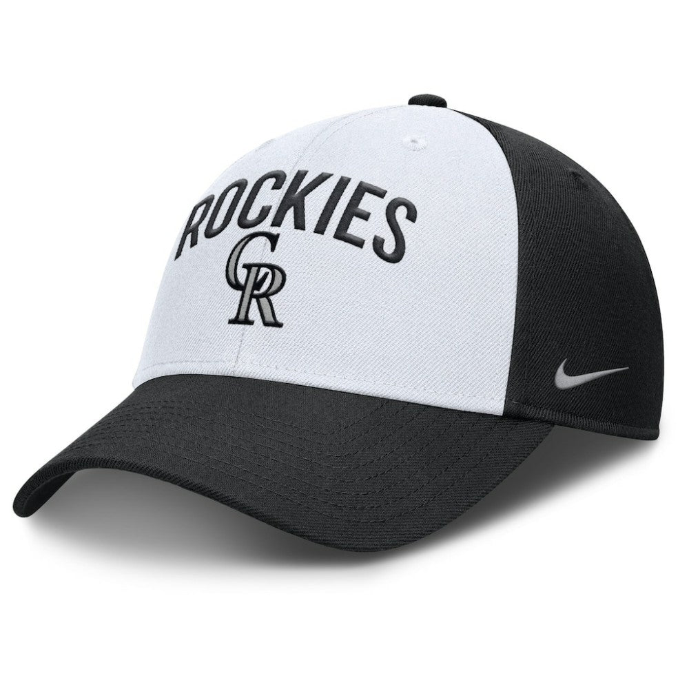 Colorado Rockies Nike Club Performance Adjustable Hat - White/Black Hats