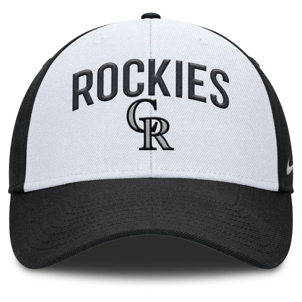 Colorado Rockies Nike Club Performance Adjustable Hat - White/Black Hats