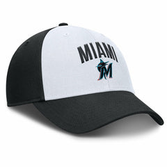 Miami Marlins Nike Club Performance Adjustable Hat - White/Black Hats