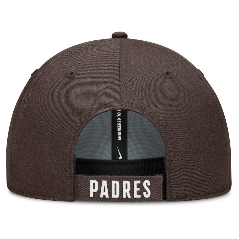 San Diego Padres Nike Club Performance Adjustable Hat - White/Brown Hats