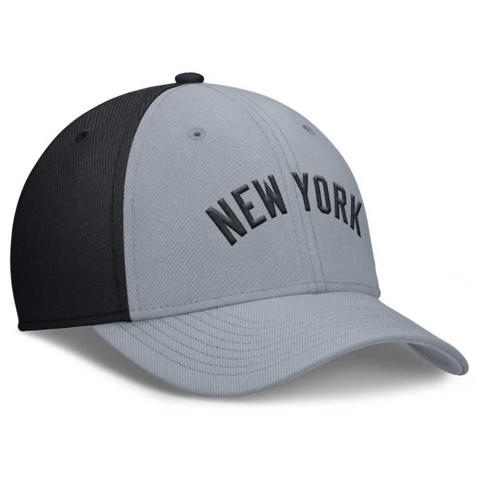 New York Yankees Nike Rise Swoosh Performance Flex Hat - Gray/Navy Hats