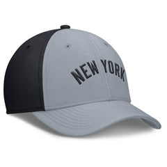 New York Yankees Nike Rise Swoosh Performance Flex Hat - Gray/Navy Hats