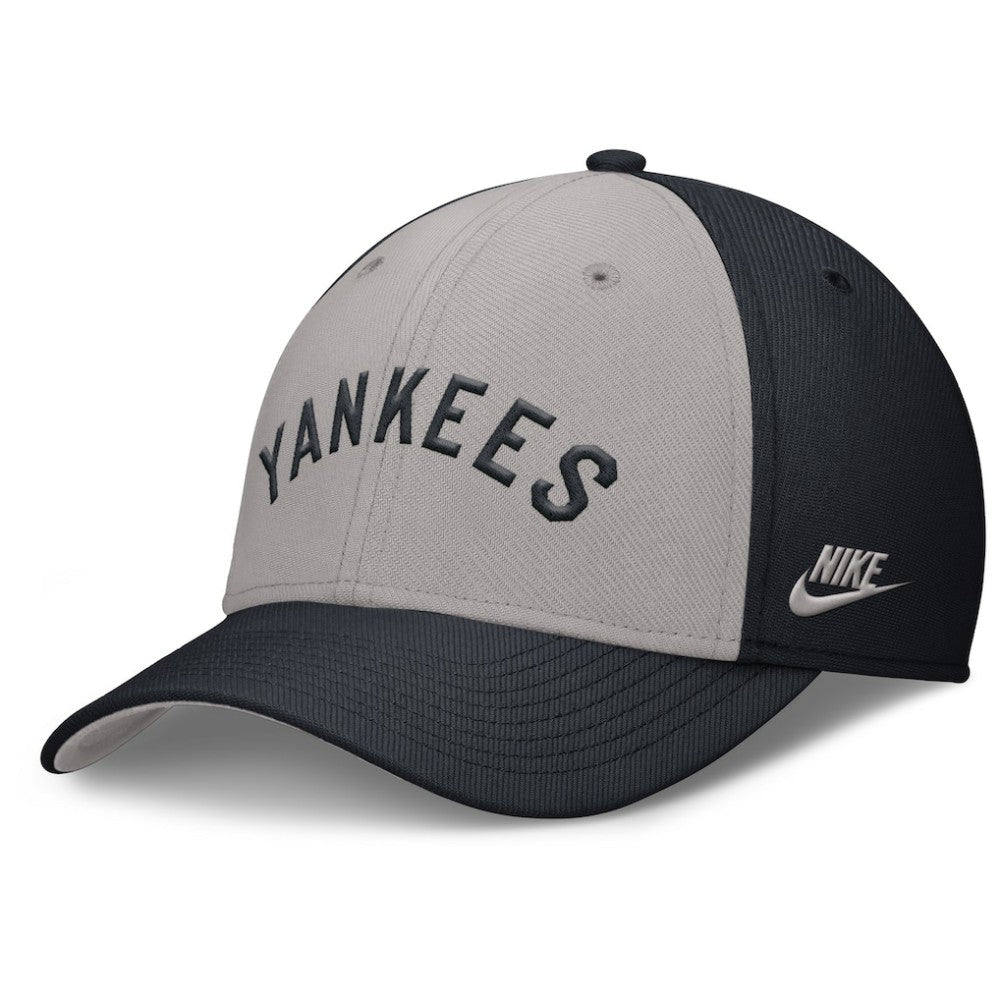 New York Yankees Nike Rise Swoosh Performance Flex Hat - Navy/Gray Hats