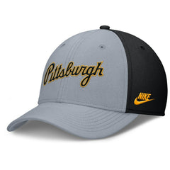 Pittsburgh Pirates Nike Rise Swoosh Performance Flex Hat - Gray/Black Hats