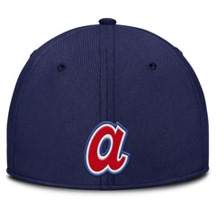 Atlanta Braves Nike Rise Swoosh Performance Flex Hat - Gray/Navy Hats