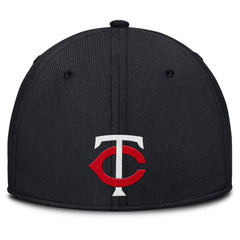 Minnesota Twins Nike Rise Swoosh Performance Flex Hat - Gray/Navy Hats