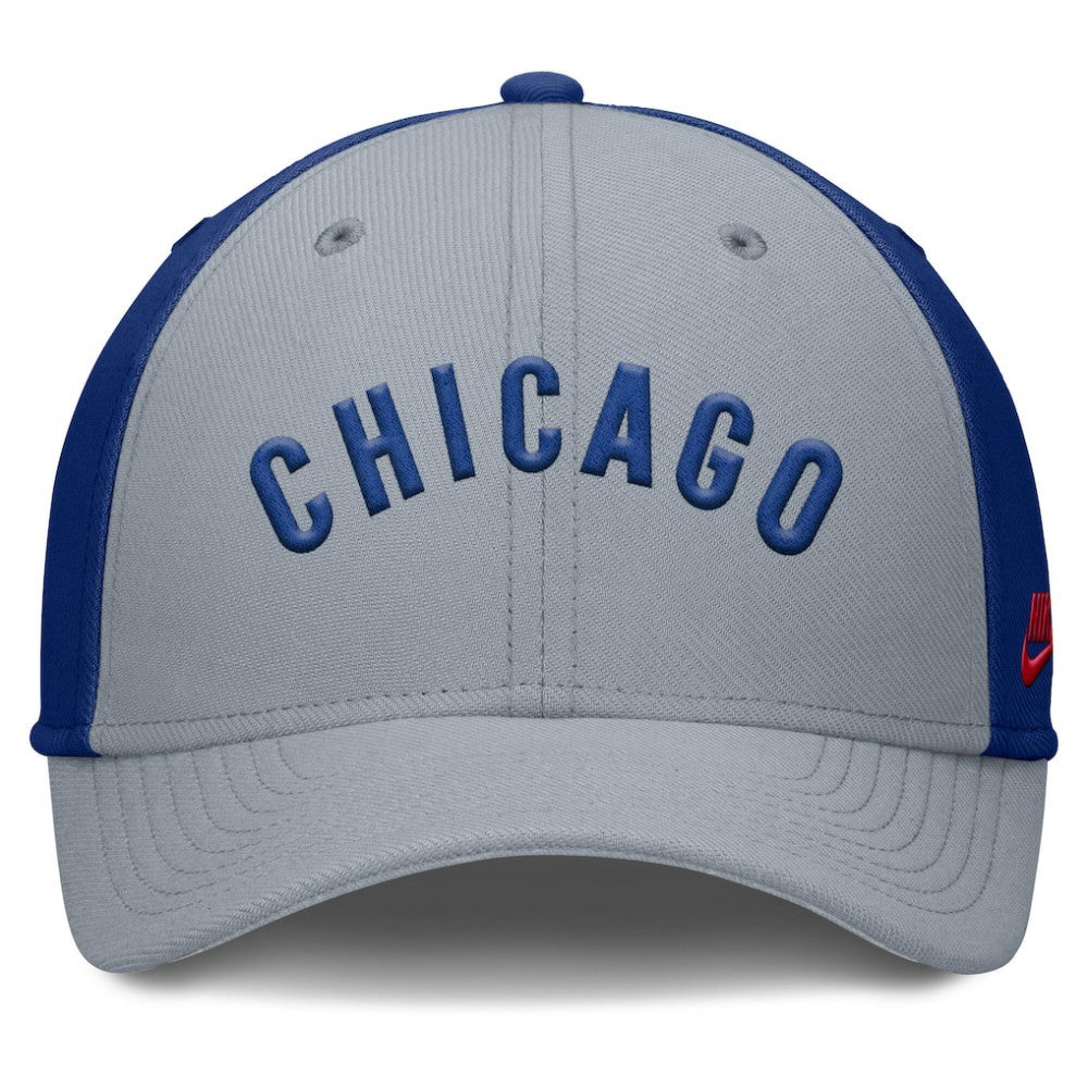 Chicago Cubs Nike Rise Swoosh Performance Flex Hat - Gray/Royal Hats