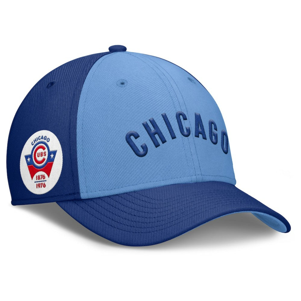Chicago Cubs Nike Rise Swoosh Performance Flex Hat - Royal/Light Blue Hats