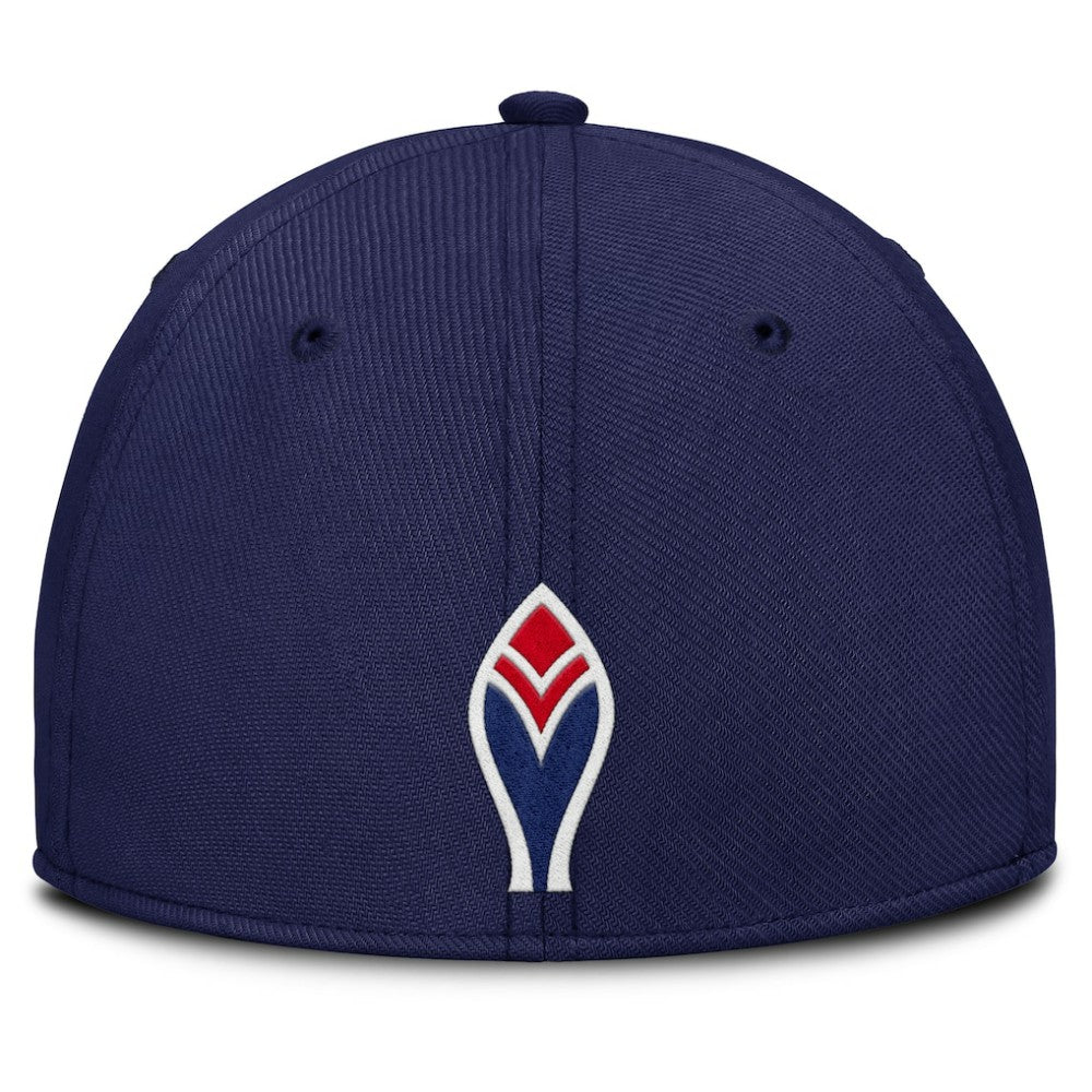 Atlanta Braves Nike Rise Swoosh Performance Flex Hat - Navy/Red Hats