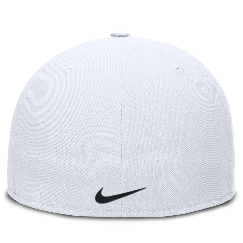 New York Yankees Nike Wordmark Dri-FIT Round Bill True Fitted Hat - White Hats