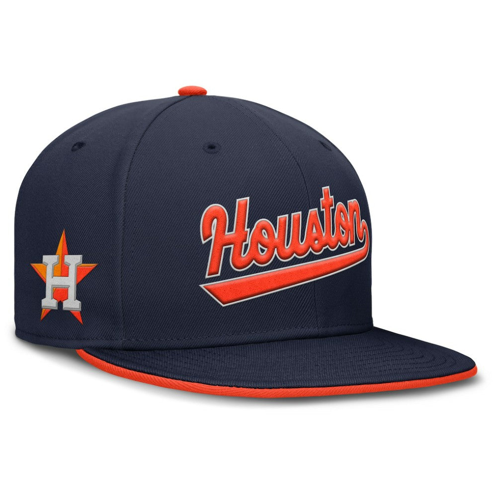 Houston Astros Nike Primetime Dri-FIT Round Bill True Fitted Hat - Navy Hats