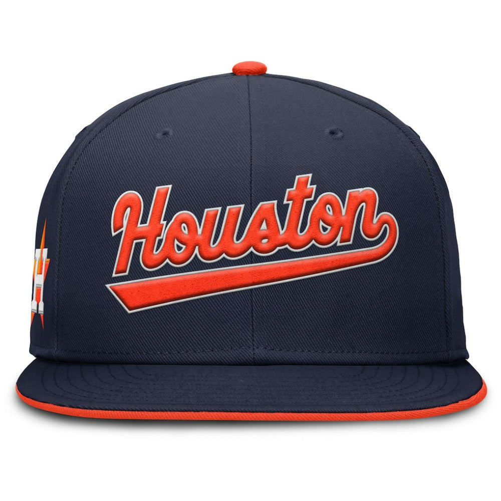 Houston Astros Nike Primetime Dri-FIT Round Bill True Fitted Hat - Navy Hats