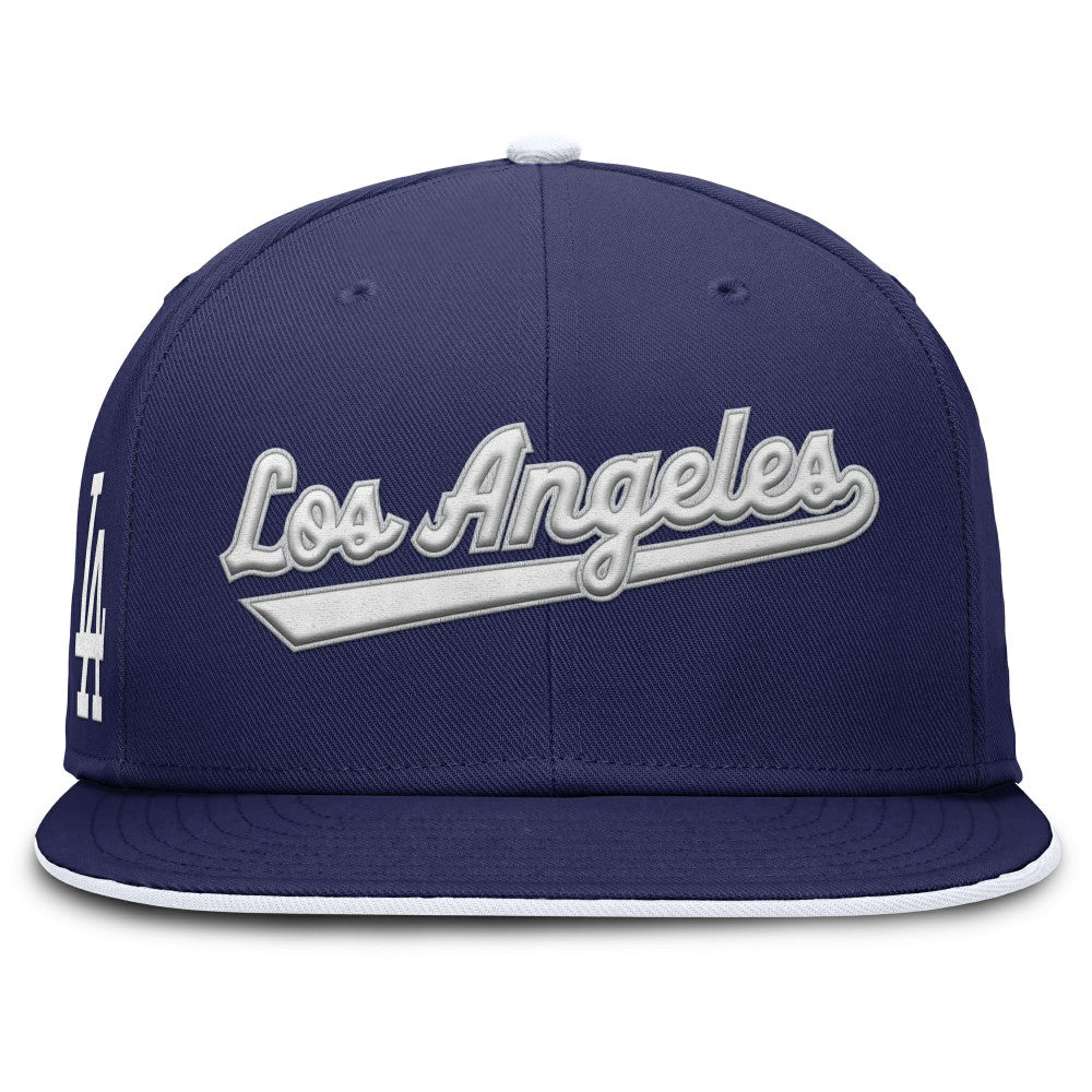 Los Angeles Dodgers Nike Primetime Dri-FIT Round Bill True Fitted Hat - Royal Hats