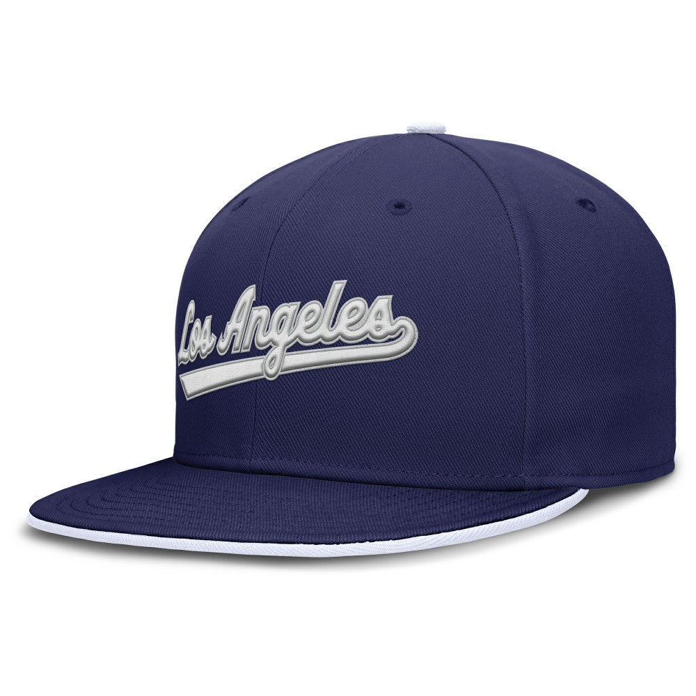 Los Angeles Dodgers Nike Primetime Dri-FIT Round Bill True Fitted Hat - Royal Hats