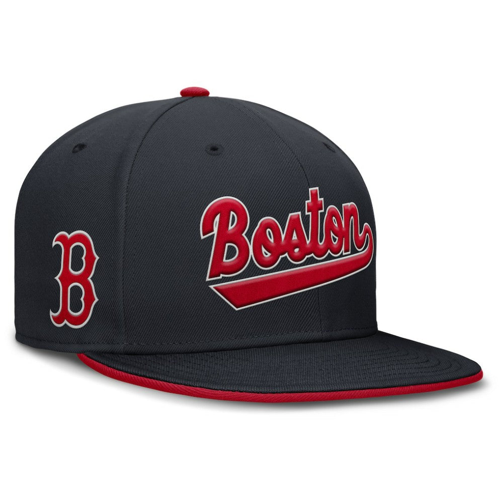 Boston Red Sox Nike Primetime Dri-FIT Round Bill True Fitted Hat - Navy Hats