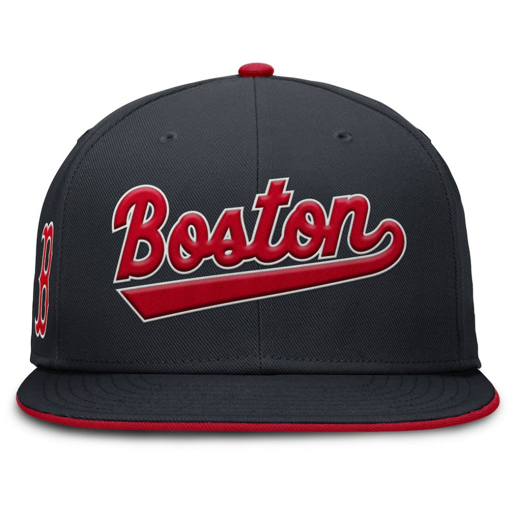 Boston Red Sox Nike Primetime Dri-FIT Round Bill True Fitted Hat - Navy Hats