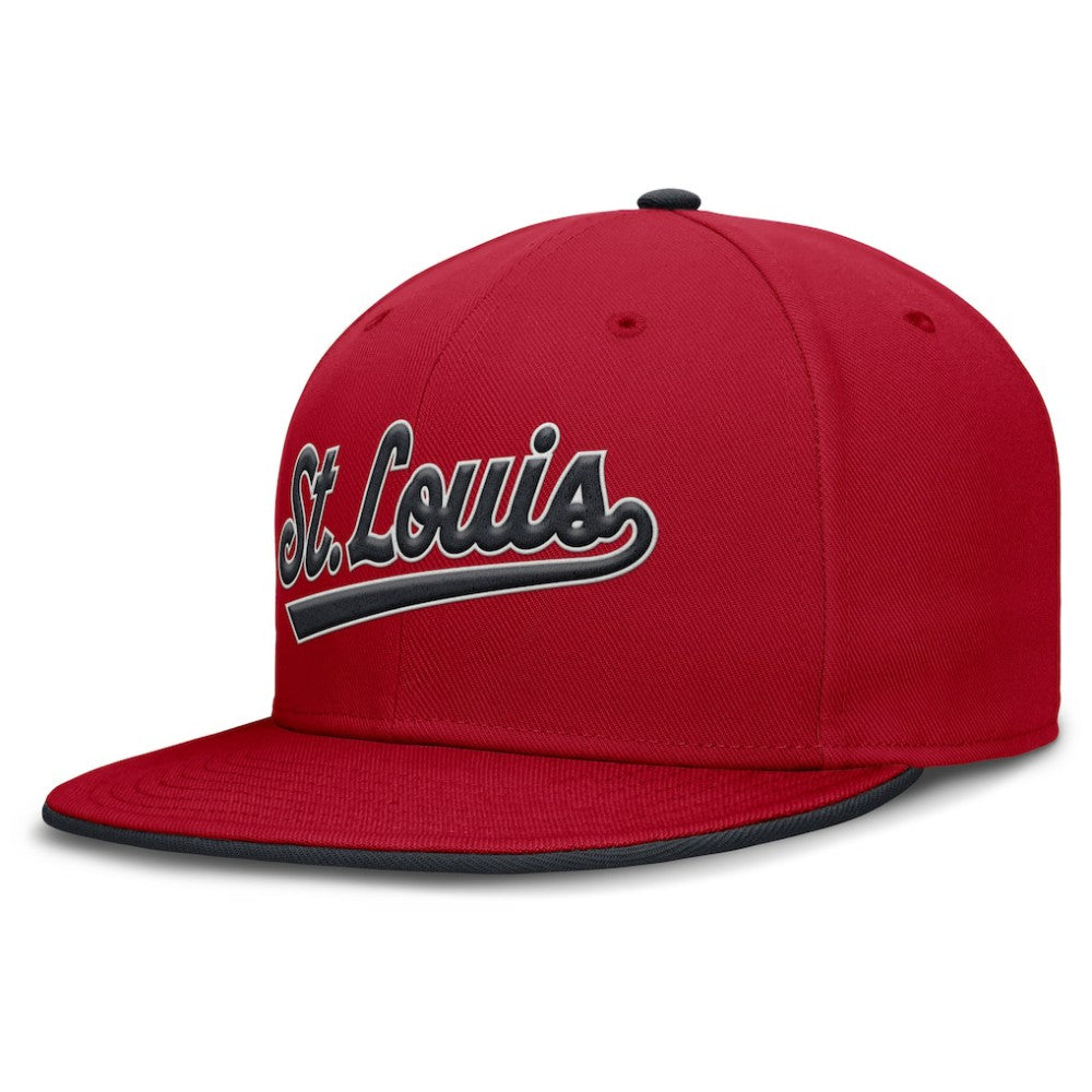 St. Louis Cardinals Nike Primetime Dri-FIT Round Bill True Fitted Hat - Red Hats