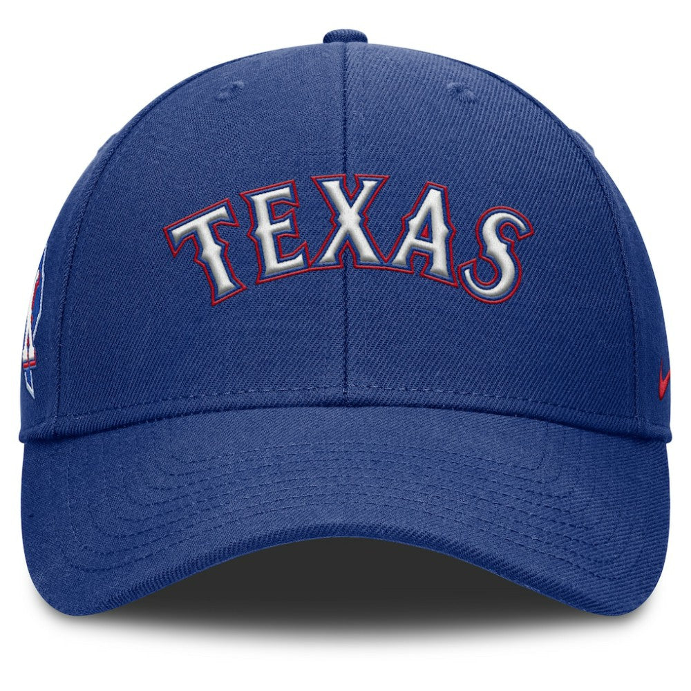 Texas Rangers Nike Rise Gaberdine Adjustable Hat - Royal Hats
