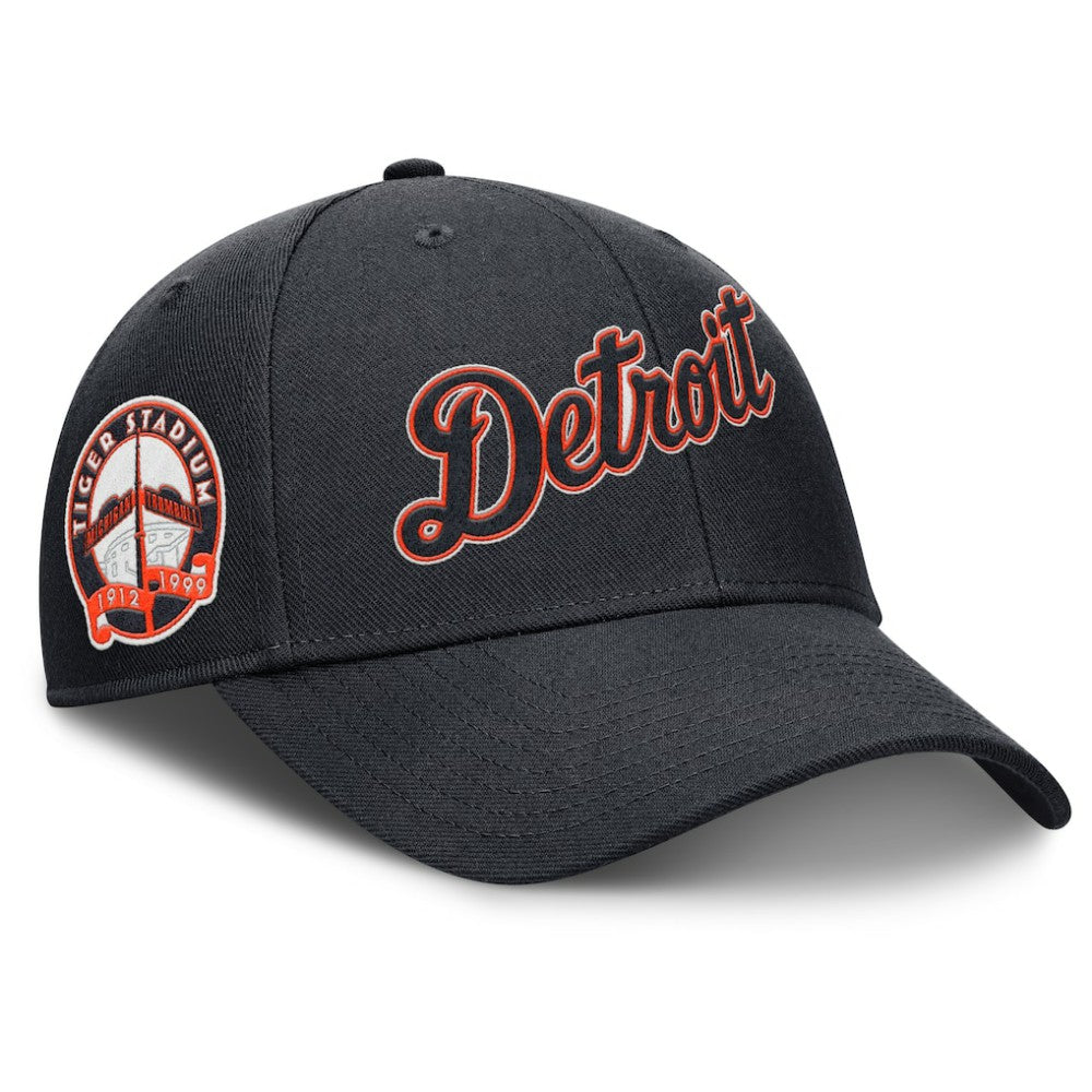 Detroit Tigers Nike Rise Gaberdine Adjustable Hat - Navy Hats