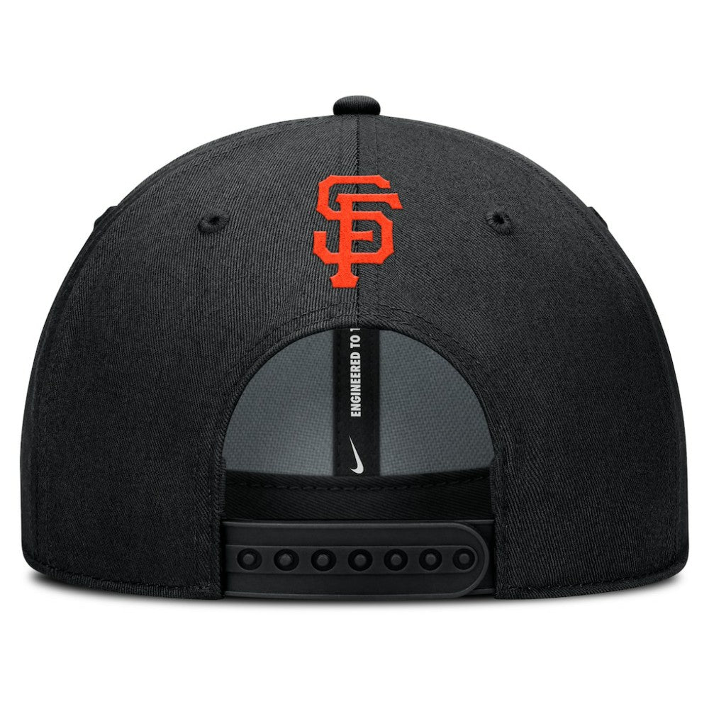 San Francisco Giants Nike Rise Gaberdine Adjustable Hat - Black Hats