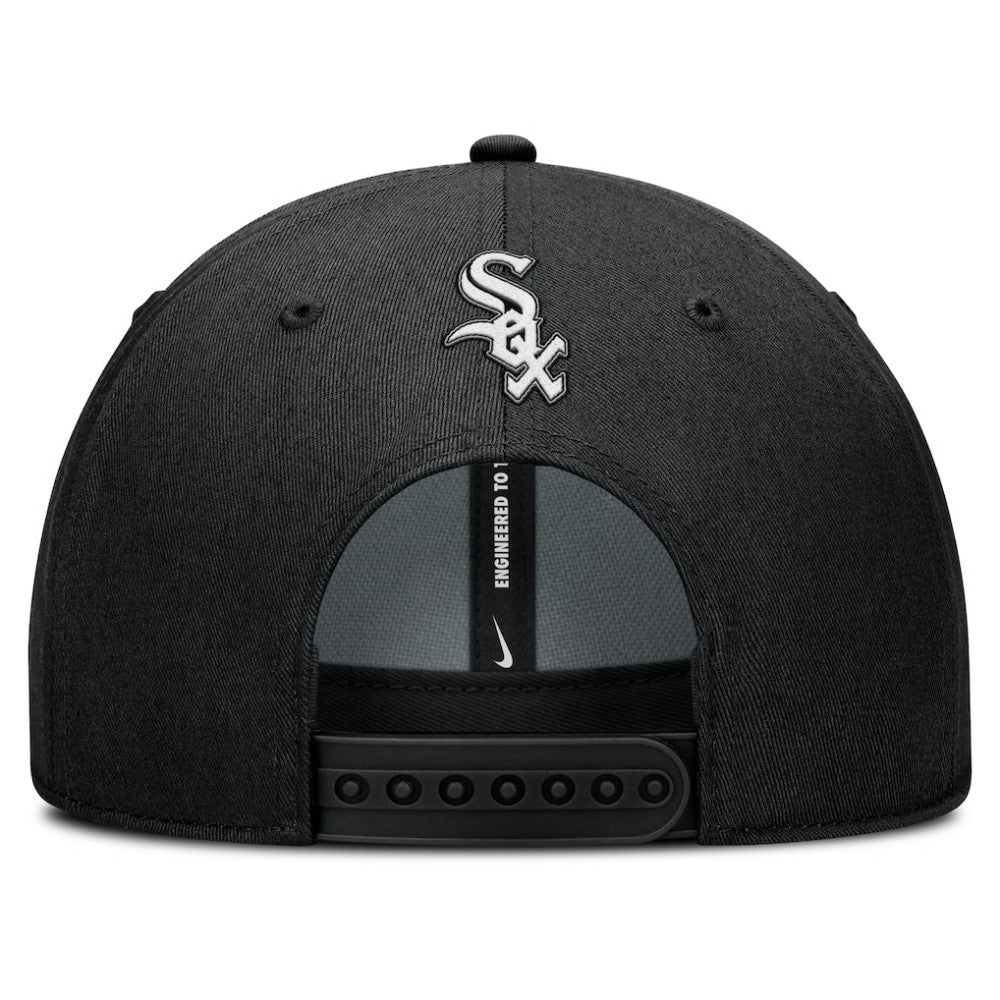 Chicago White Sox Nike Rise Gaberdine Adjustable Hat - Black Hats