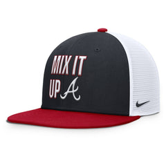 Atlanta Braves Nike Pro Performance Trucker Snapback Hat - Navy/Red Hats