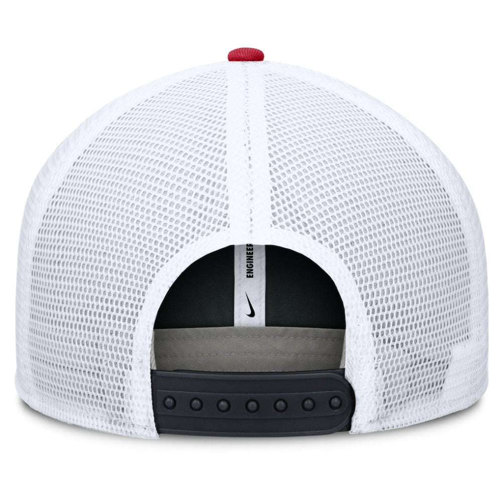 Atlanta Braves Nike Pro Performance Trucker Snapback Hat - Navy/Red Hats