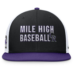 Colorado Rockies Nike Pro Trucker Snapback Hat - Black Hats