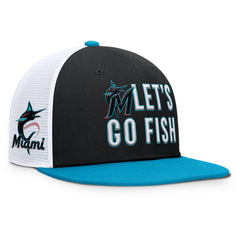 Miami Marlins Nike Pro Performance Trucker Snapback Hat - Black/Light Blue Hats
