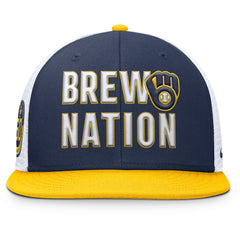Milwaukee Brewers Nike Pro Trucker Snapback Hat - Navy Hats