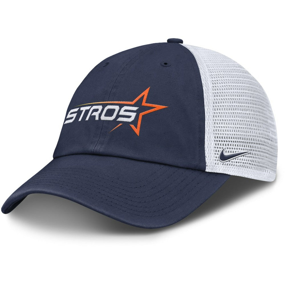 Houston Astros Nike Women's 2025 City Connect Club Trucker Adjustable Hat - Navy/White Hats