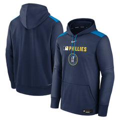 Philadelphia Phillies Nike Authentic Collection City Connect Therma Pullover Hoodie - Navy Hoodies