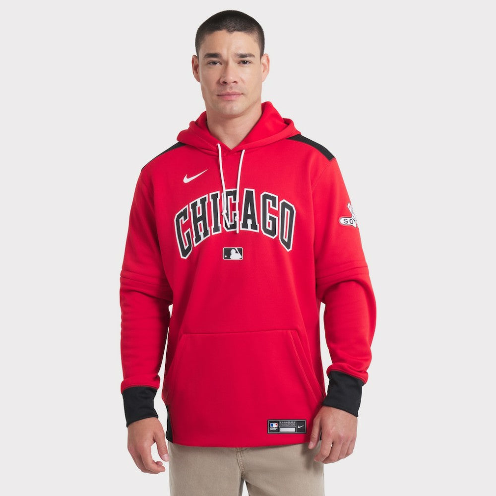 Chicago White Sox Nike 2025 City Connect Authentic Collection Performance Pullover Hoodie - Red/Black Hoodies