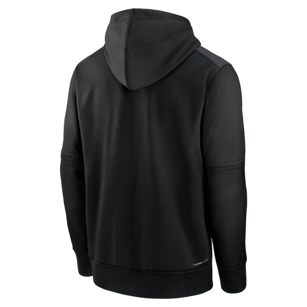Baltimore Orioles Nike Authentic Collection City Connect Therma Pullover Hoodie - Black Hoodies