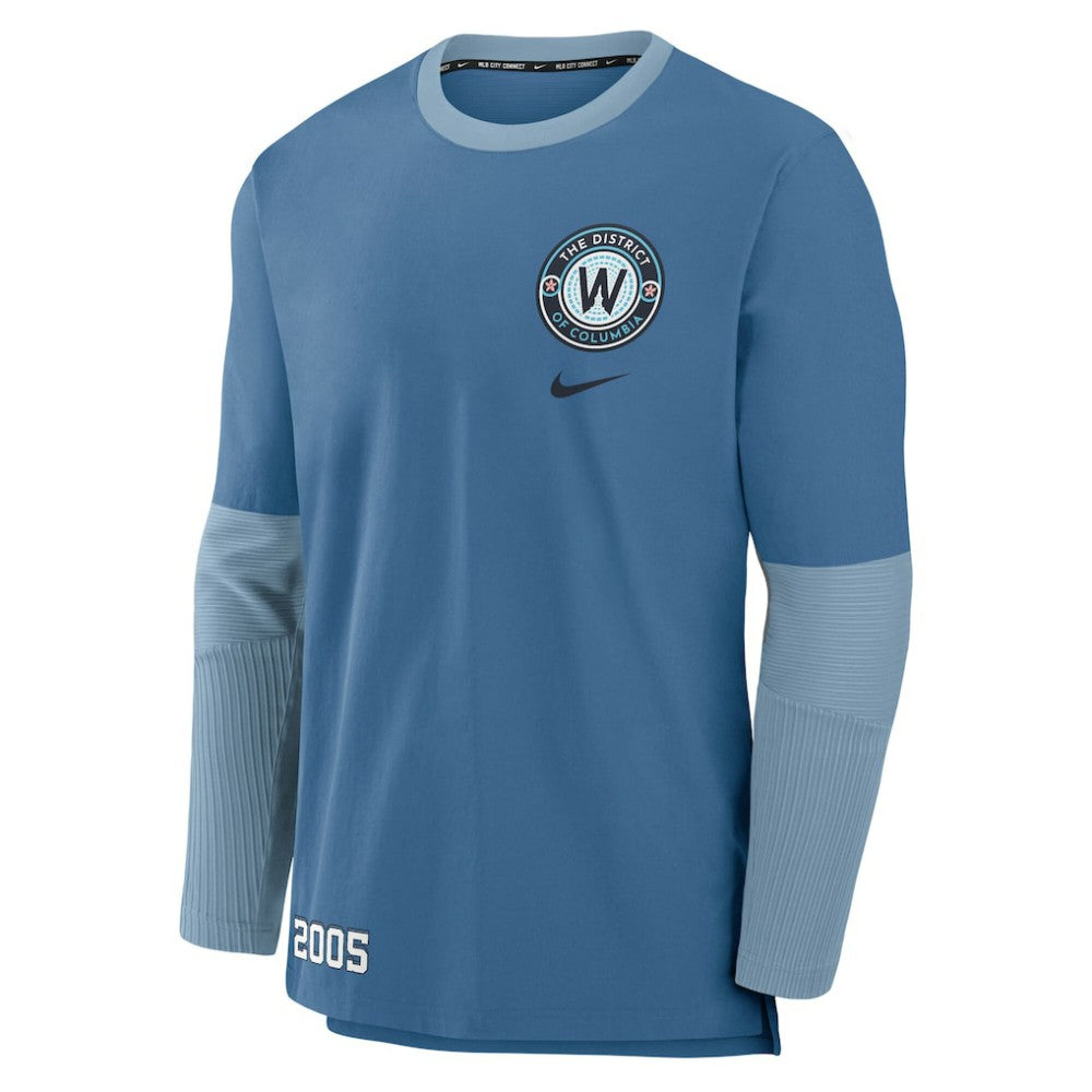 Washington Nationals Nike 2025 City Connect Authentic Collection Player Dri-FIT Lightweight Pullover - Blue Pullover