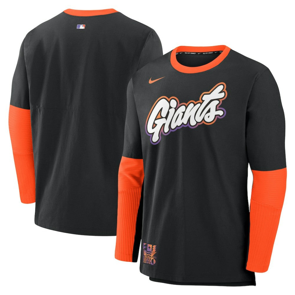 San Francisco Giants Nike 2025 City Connect Authentic Collection Player Dri-FIT Lightweight Pullover - Black Pullover