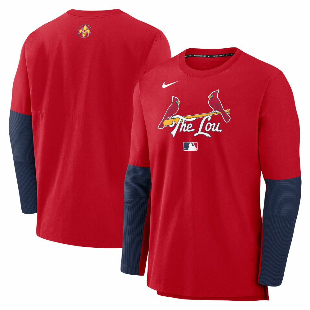 St. Louis Cardinals Nike 2025 City Connect Authentic Collection Player Dri-FIT Lightweight Pullover - Red Pullover