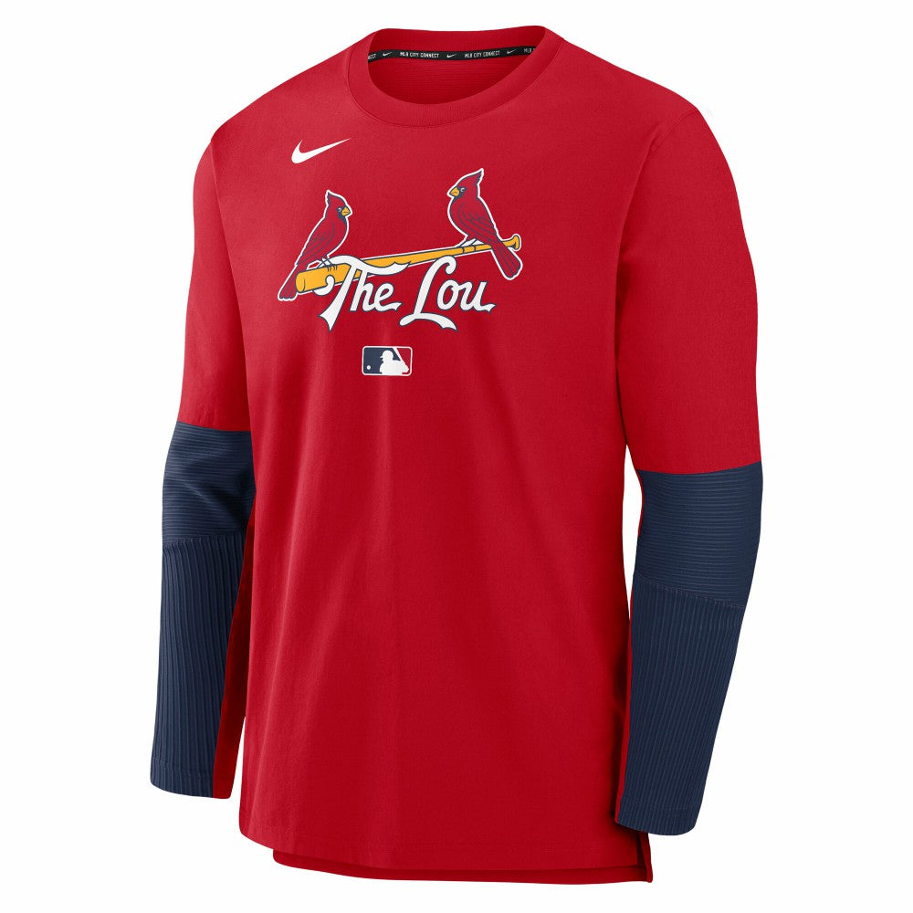 St. Louis Cardinals Nike 2025 City Connect Authentic Collection Player Dri-FIT Lightweight Pullover - Red Pullover