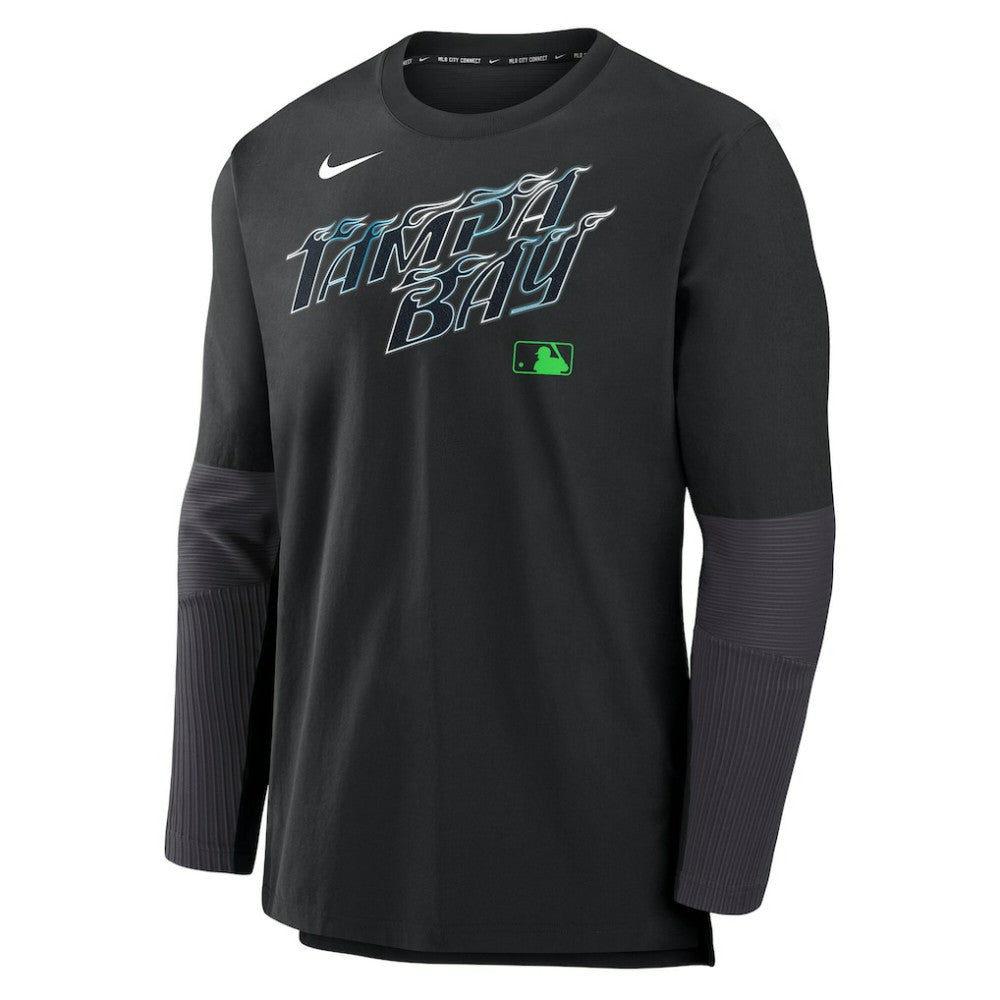 Tampa Bay Rays Nike 2025 City Connect Authentic Collection Player Dri-FIT Lightweight Pullover - Black Pullover