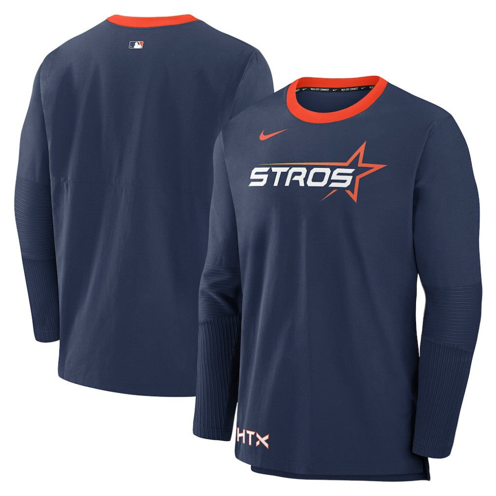 Houston Astros Nike 2025 City Connect Authentic Collection Lightweight Player Performance Long Sleeve Top - Navy Tops