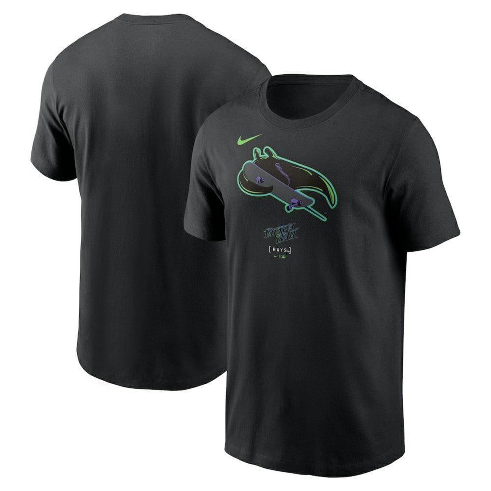 Tampa Bay Rays Nike City Connect Large Logo T-Shirt - Black T-shirts